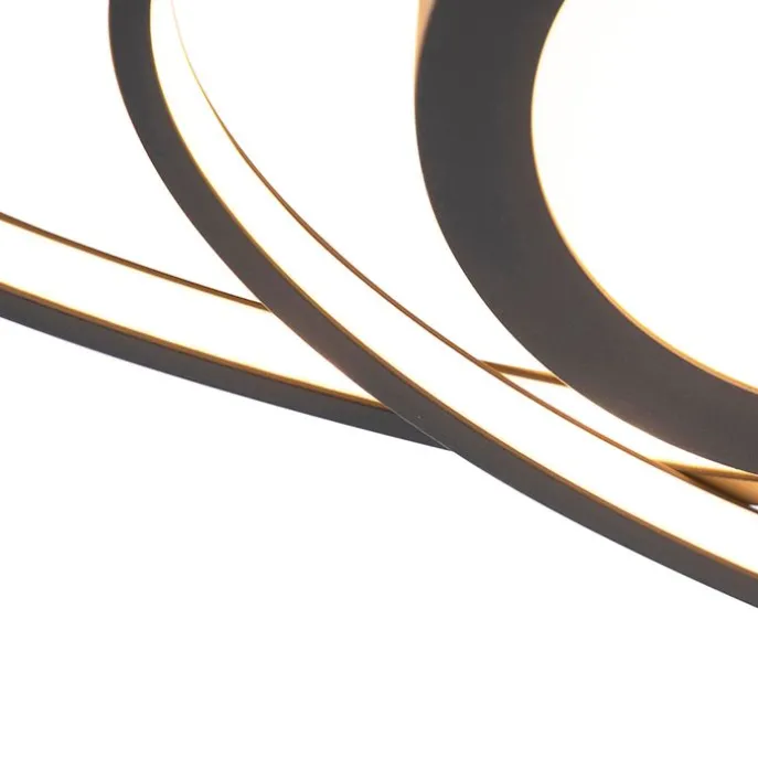 Design plafonnière antraciet incl. LED 3-staps dimbaar - Axy