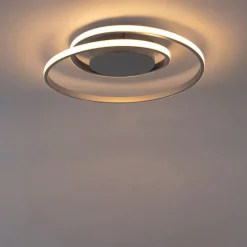 Design plafonnière staal incl. LED 3-staps dimbaar - Krula