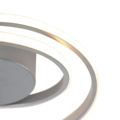 Design plafonnière staal incl. LED 3-staps dimbaar - Krula