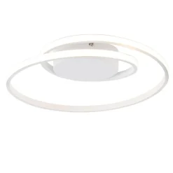 Design plafonnière wit incl. LED 3-staps dimbaar - Krula