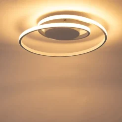 Design plafonnière wit incl. LED 3-staps dimbaar - Krula