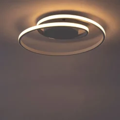 Design plafonnière wit incl. LED 3-staps dimbaar - Krula