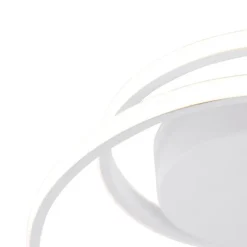 Design plafonnière wit incl. LED 3-staps dimbaar - Krula