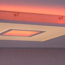 Design plafonnière wit RGB incl. LED 45 cm - Tile