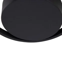 Design plafonnière zwart incl. LED 3-staps dimbaar - Krula