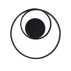 Design plafonnière zwart incl. LED 3-staps dimbaar - Krula