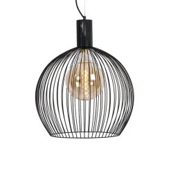 Design ronde hanglamp zwart 50 cm - Dos