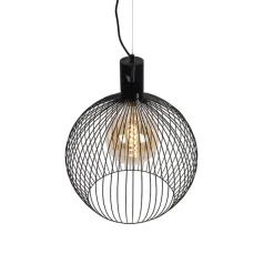 Design ronde hanglamp zwart 50 cm - Dos