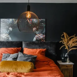 Design ronde hanglamp zwart 40 cm - Dos