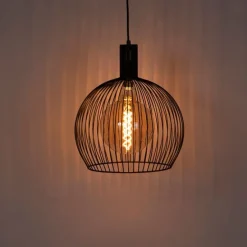 Design ronde hanglamp zwart 40 cm - Dos