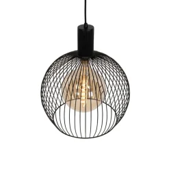 Design ronde hanglamp zwart 40 cm - Dos