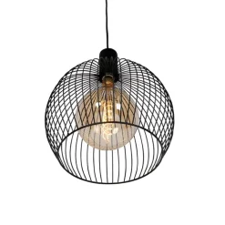 Design ronde hanglamp zwart 40 cm - Dos