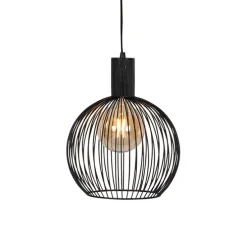 Design ronde hanglamp zwart 30 cm - Dos