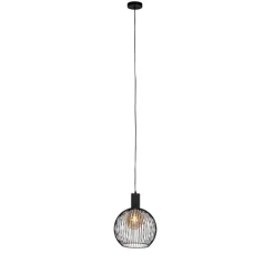 Design ronde hanglamp zwart 30 cm - Dos