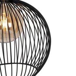 Design ronde hanglamp zwart 30 cm - Dos