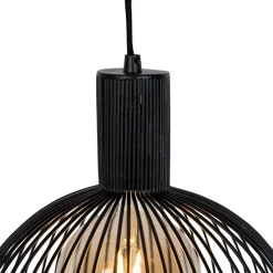 Design ronde hanglamp zwart 30 cm - Dos