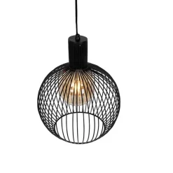 Design ronde hanglamp zwart 30 cm - Dos