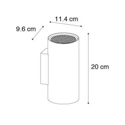 Design ronde wandlamp zwart - Sab Honey