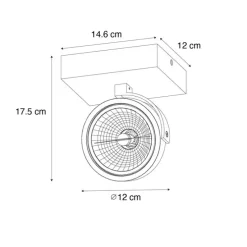 Design spot donkerbrons draai en kantelbaar - Go