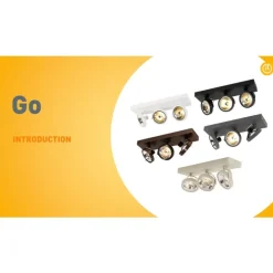 Design spot donkerbrons 3-lichts draai- en kantelbaar - Go