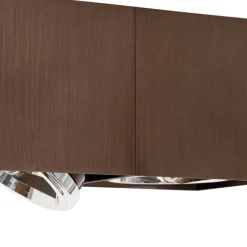 Design spot donkerbrons rechthoekig 2-lichts draai en kantelbaar - Box