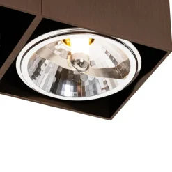 Design spot donkerbrons rechthoekig 2-lichts draai en kantelbaar - Box