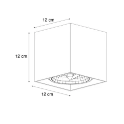 Design spot donkerbrons vierkant draai en kantelbaar - Box