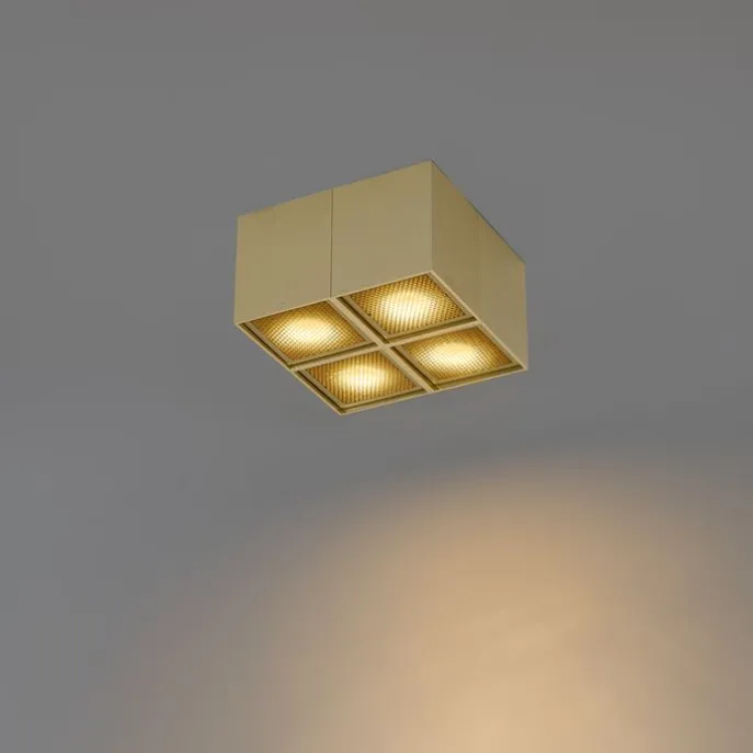 Design spot goud 4-lichts - Qubo Honey