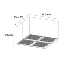 Design spot goud 4-lichts - Qubo Honey