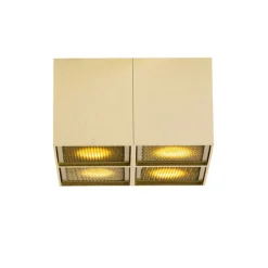 Design spot goud 4-lichts - Qubo Honey