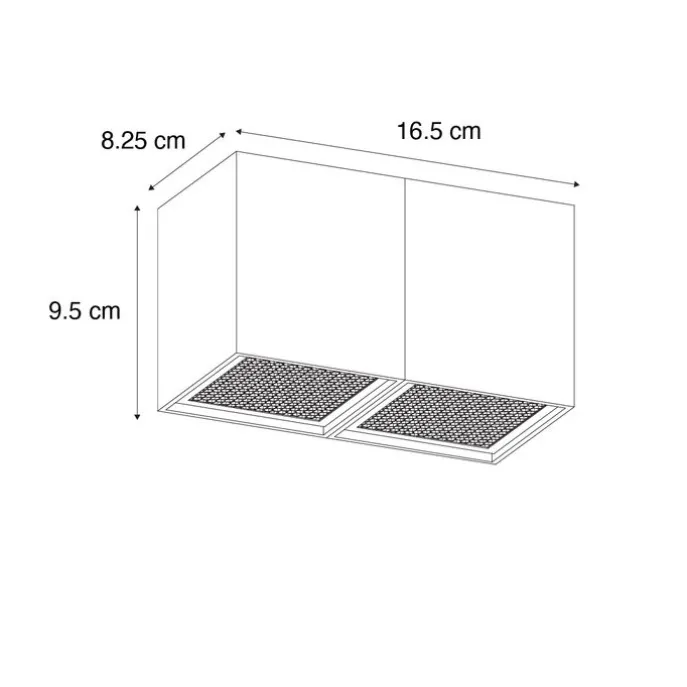 Design spot goud 2-lichts - Qubo Honey