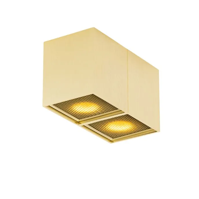 Design spot goud 2-lichts - Qubo Honey