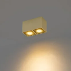 Design spot goud 2-lichts - Qubo Honey