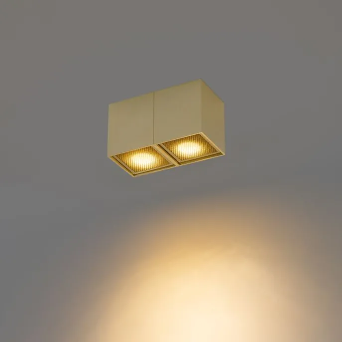 Design spot goud 2-lichts - Qubo Honey