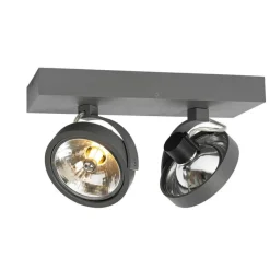 Design spot grijs verstelbaar 2-lichts - Go