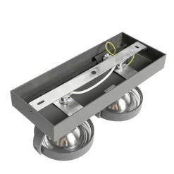 Design spot grijs verstelbaar 2-lichts - Go