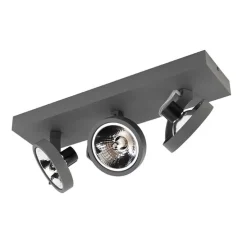 Design spot grijs verstelbaar 3-lichts - Go
