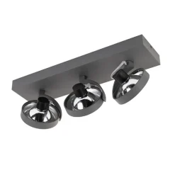 Design spot grijs verstelbaar 3-lichts - Go