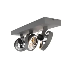Design spot grijs verstelbaar 3-lichts - Go