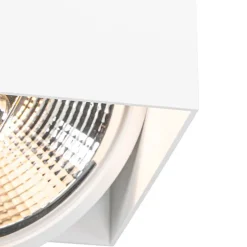 Design spot wit rechthoekig AR111 2-lichts - Box