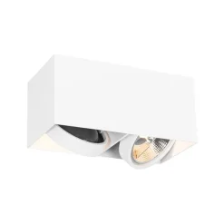 Design spot wit rechthoekig AR111 2-lichts - Box