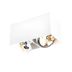 Design spot wit rechthoekig 2-lichts - Box