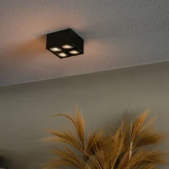 Design spot zwart 4-lichts - Qubo Honey