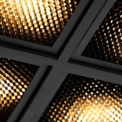 Design spot zwart 4-lichts - Qubo Honey