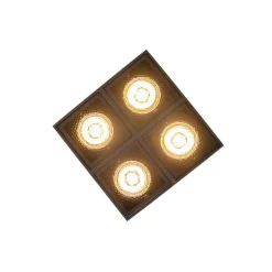 Design spot zwart 4-lichts - Qubo Honey