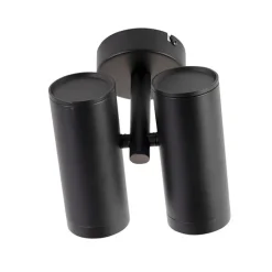 Design spot zwart 2-lichts - Scopio Honey