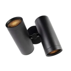 Design spot zwart 2-lichts - Scopio Honey