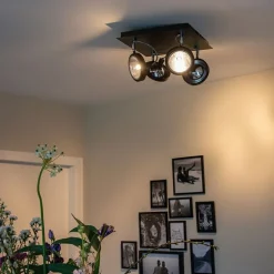 Design spot zwart 4-lichts verstelbaar - Nox