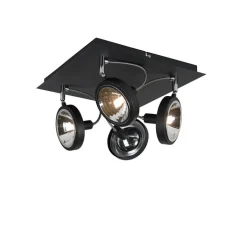Design spot zwart 4-lichts verstelbaar - Nox