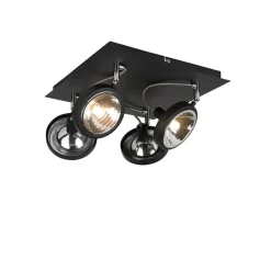 Design spot zwart 4-lichts verstelbaar - Nox